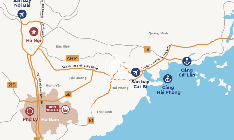 Vị trí địa lý khu công nghiệp Thái Hà