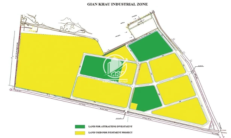 Sơ đồ mặt bằng KCN Gián Khẩu