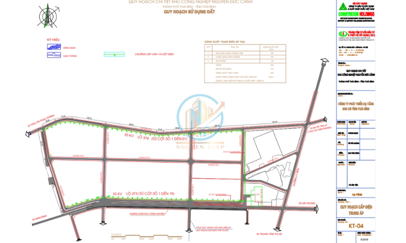 Sơ đồ mặt bằng KCN Nguyễn Đức Cảnh