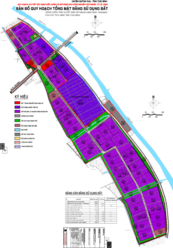Bản đồ quy hoạch KCN Cầu Nghìn, Thái Bình