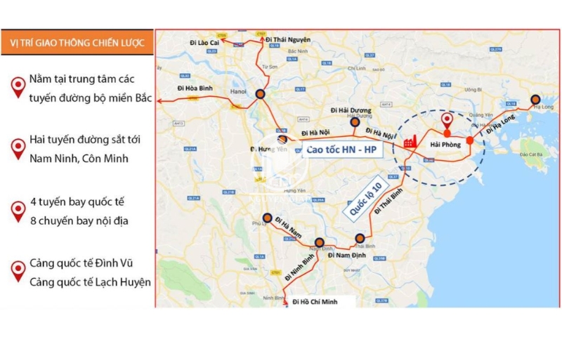 Vị trí địa lý khu công nghiệp An Dương
