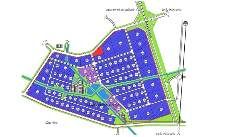 Sơ đồ mặt bằng KCN Thăng Long Hà Nội