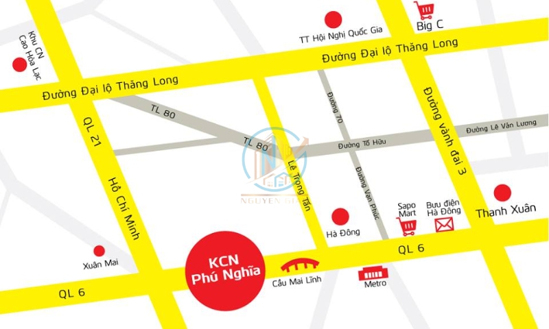 Vị trí địa lý khu công nghiệp Phú Nghĩa