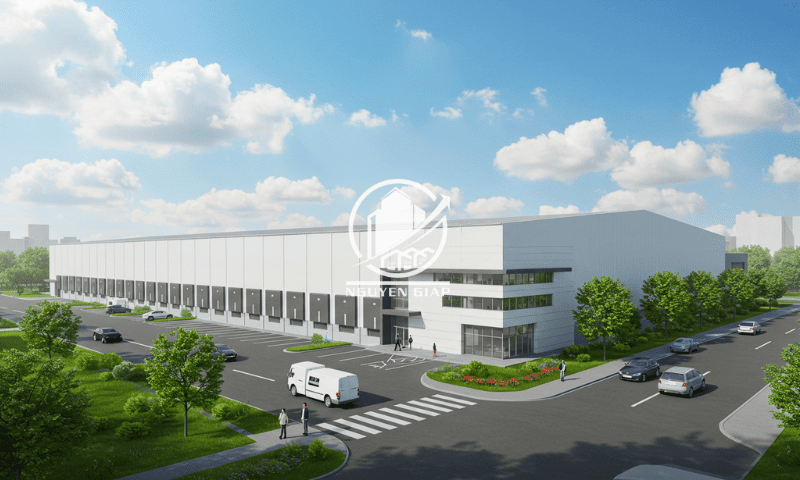 Hình ảnh 3D mô phỏng nhà xưởng  9.830m² KCN Hải Phòng