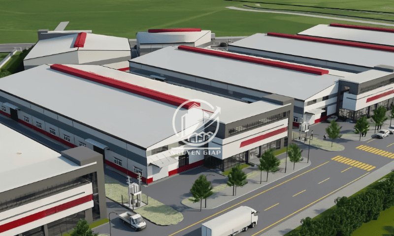 Hình ảnh 3D mô phỏng nhà xưởng CCN Hưng Yên