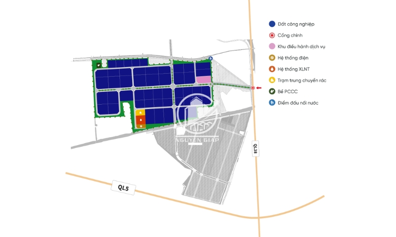 Sơ đồ mặt bằng KCN Lương Điền - Ngọc Liên