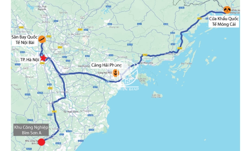 Vị trí địa lý KCN Bỉm Sơn A Thanh Hóa