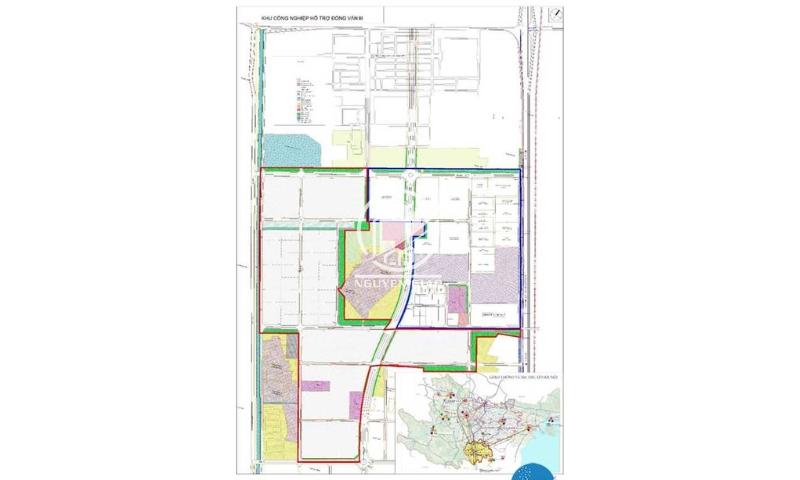 Sơ đồng mặt bằng KCN Đồng Văn III