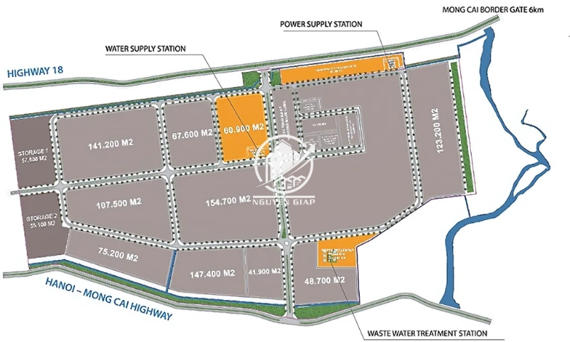 Sơ đồ mặt bằng KCN Hải Yên