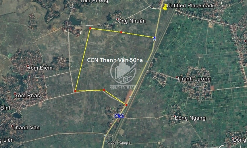 Vị trí cụm công nghiệp Thanh Vân, Bắc Giang