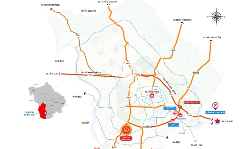 Vị trí địa lý KCN Đồng Sóc