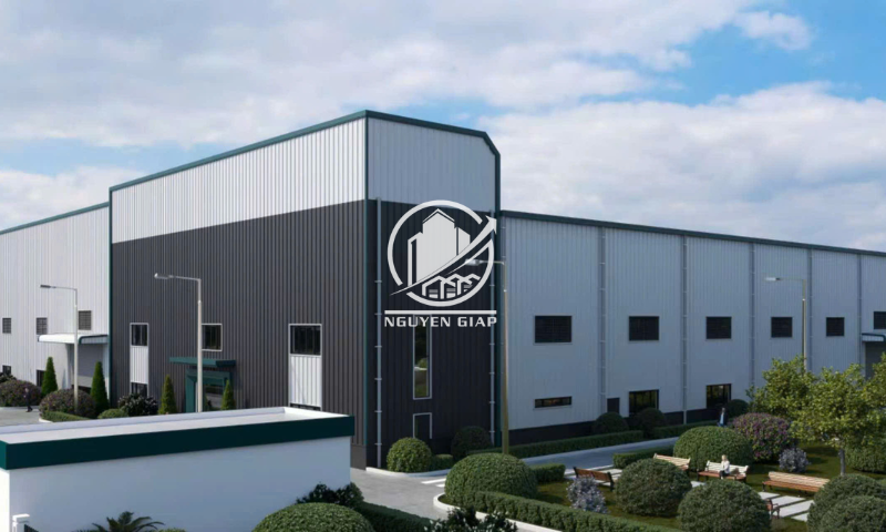 Hình ảnh mô phòng 3D nhà xưởng cho thuê tại CCN Thái Bình