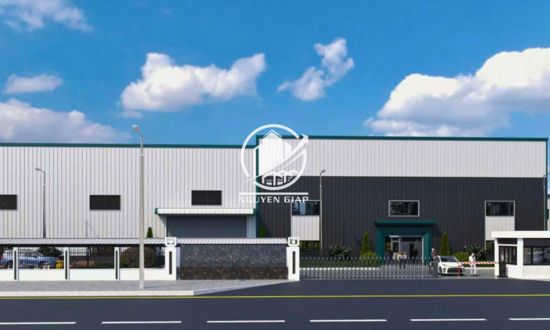 Hình ảnh mô phòng 3D nhà xưởng cho thuê tại CCN Thái Bình