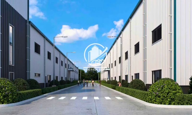 Hình ảnh mô phòng 3D nhà xưởng cho thuê tại CCN Thái Bình