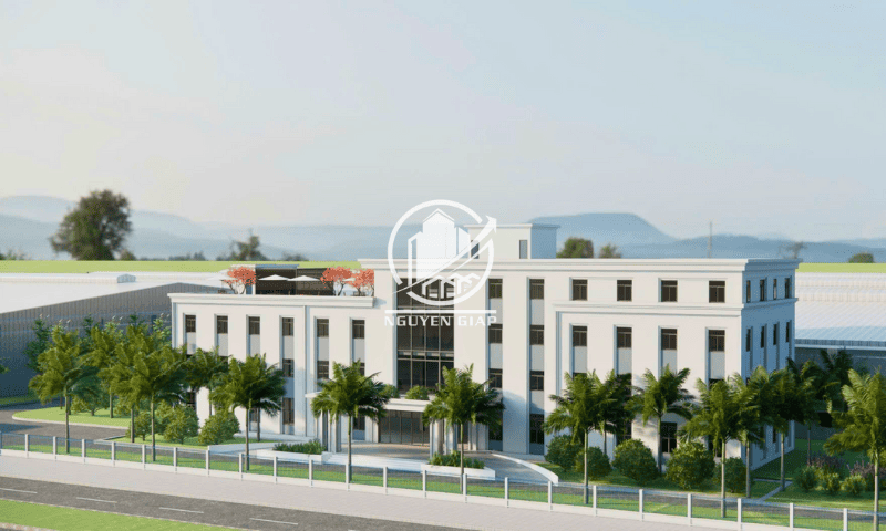 Hình ảnh mô phỏng 3D nhà xưởng cho thuê trong KCN Hải Dương