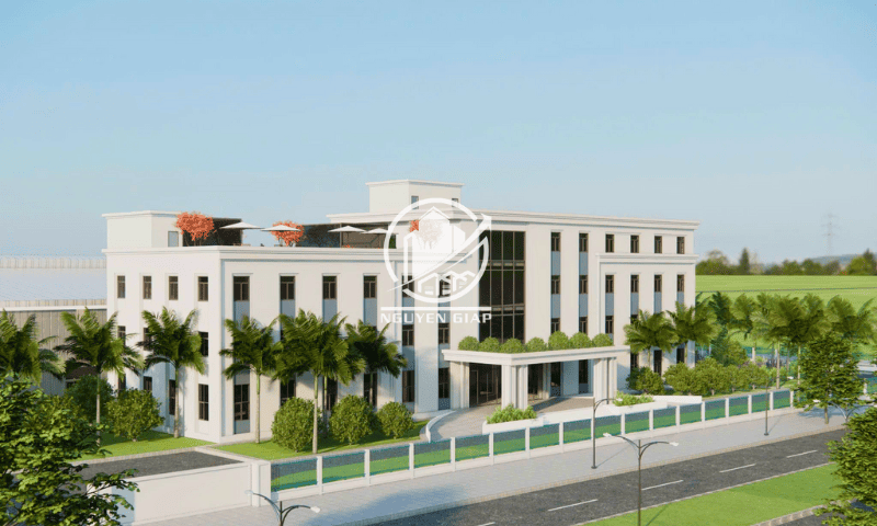 Hình ảnh mô phỏng 3D nhà xưởng cho thuê trong KCN Hải Dương