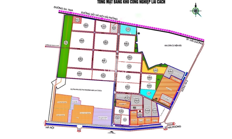 Sơ đồ mặt bằng KCN Lai Cách