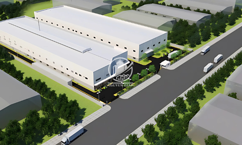 Hình ảnh mô phỏng 3D nhà xưởng KCN Đồng Văn, Hà Nam