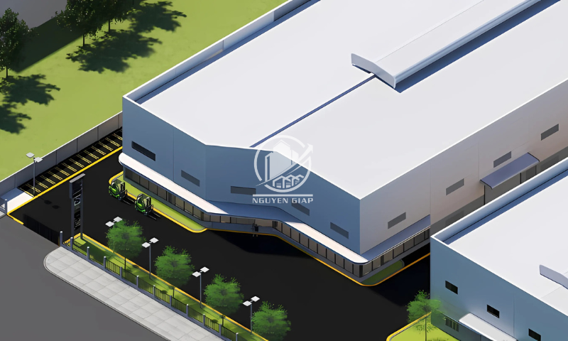 Hình ảnh mô phỏng 3D nhà xưởng KCN Đồng Văn, Hà Nam