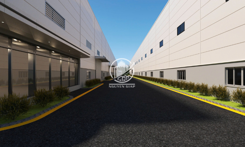 Hình ảnh mô phỏng 3D nhà xưởng KCN Đồng Văn, Hà Nam